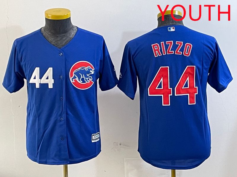 Youth Chicago Cubs 44 Rizzo Blue Game 2025 Nike MLB Jersey style 3
